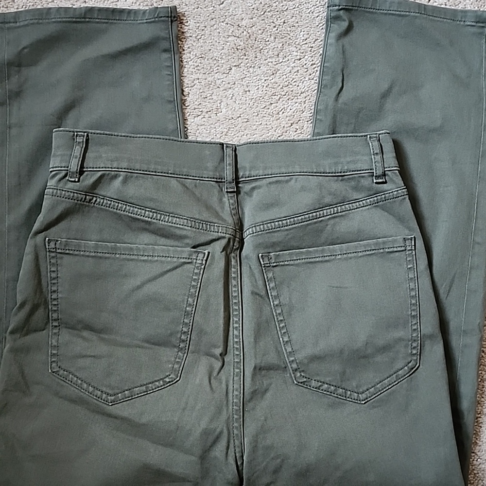Express Green Straight-Leg Pants - Picture 4 of 4